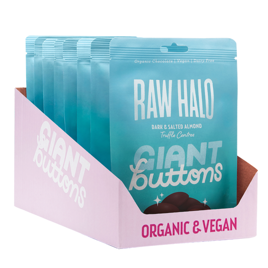 DARK & SALTED ALMOND GIANT CHOCOLATE BUTTONS 90g